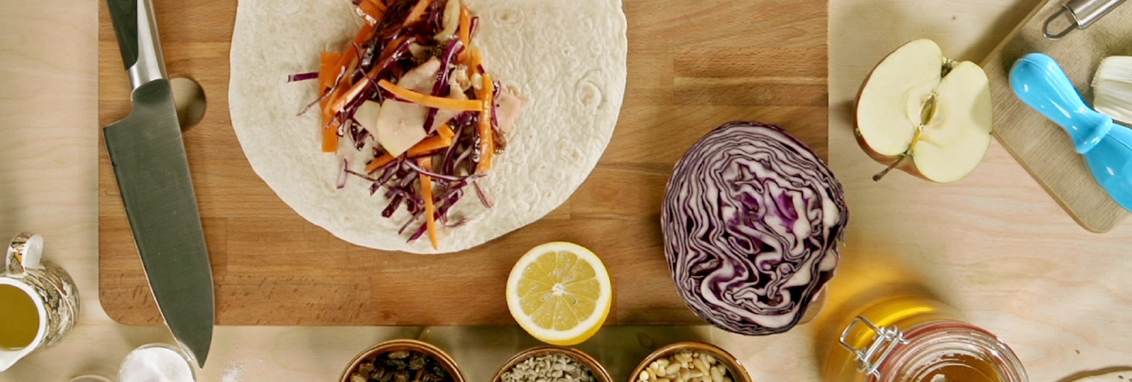 Wrap détox aux crudités