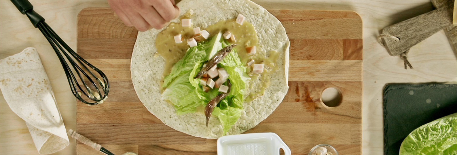 Wrap à la salade césar