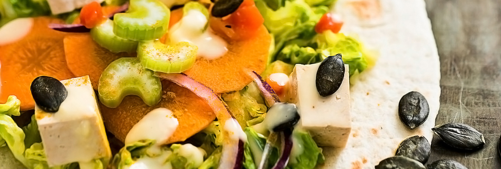 Wrap au tofu et curry