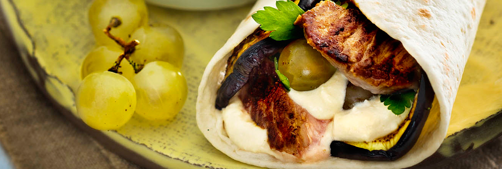 Wrap à l'agneau grillé